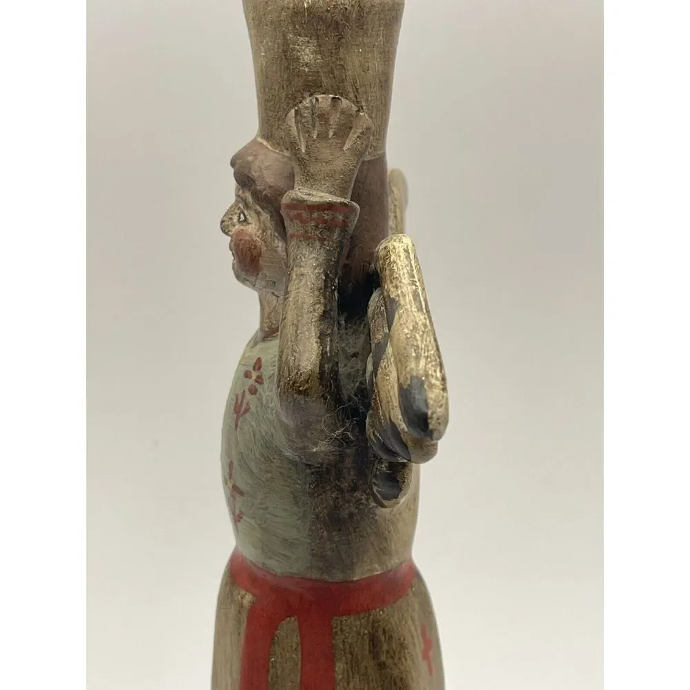 Terracotta‎ Angel Peruvian Style Candleholder Handpainted